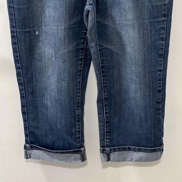 Earl JeansWomens Embroidered Stretch Denim Cropped Pants Flap Pockets Size 10 - Picture 6 of 12